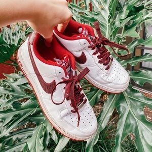 Nike Air Force 1’s - red & white